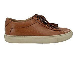 KOIO Capri Castagna Low Top Sneakers Italian Light Brown Leather Size 37 Size 6‎